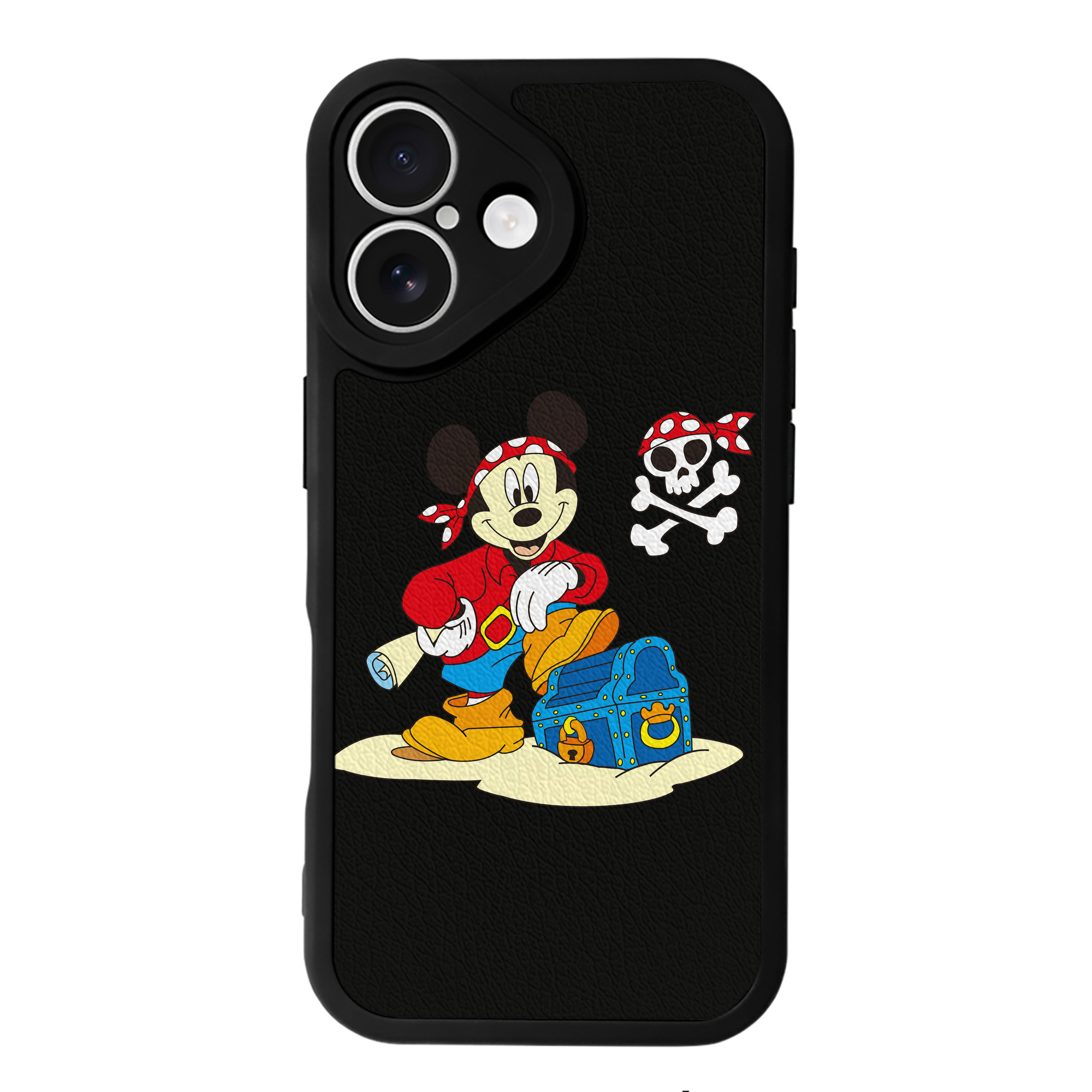 （画像用） ミッキーマウス Mickey Mouse 【iPhone 16シリーズ対応】シリコンスマホケース（レザー調） 材質：シリコン